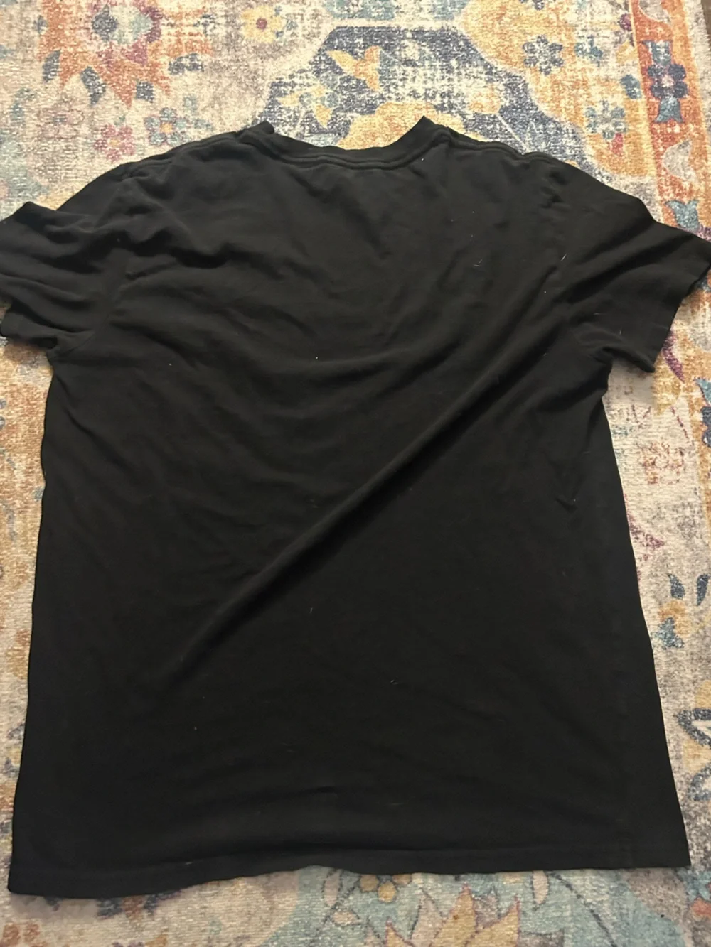American Eagle Outfitters Black Crew Neck Tee with White Logo